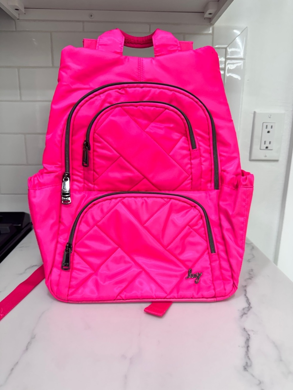 lug Hot Pink Quilted Backpack